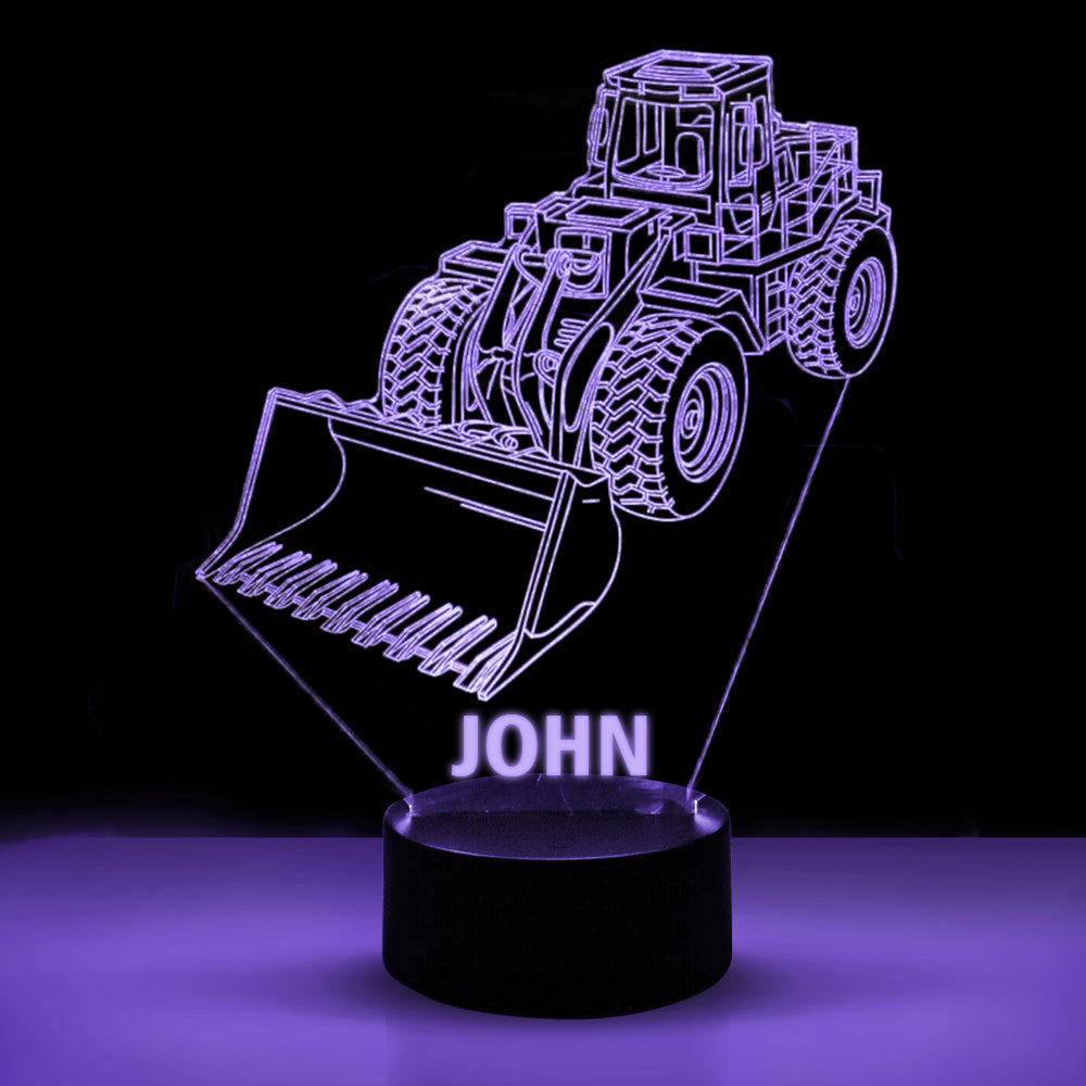Personalized 7/16 Color Changing Wheel Loader 3D Illusion Led Lamp 22120604