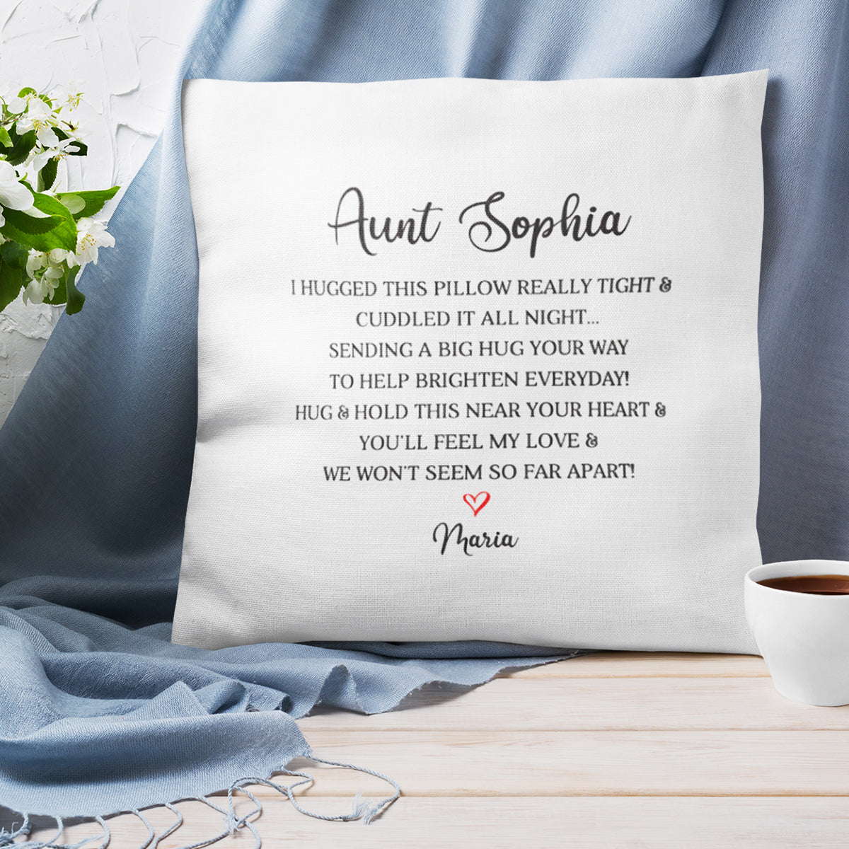 Personalized Pillow Love Poem
