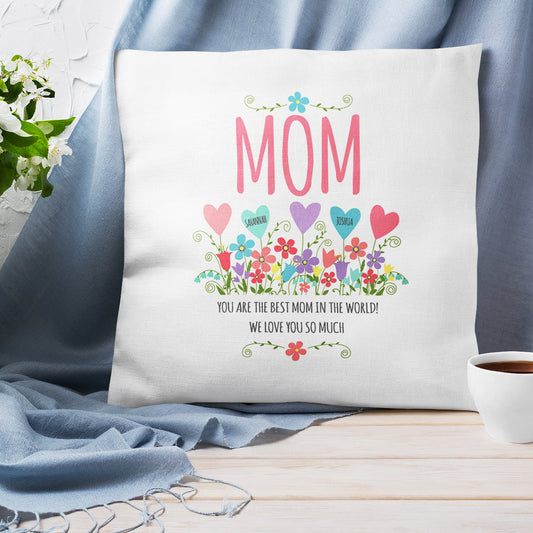 Personalized Heart Garden Name Pillow