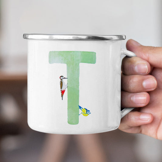 Personalized Multi Colors Rim Enamel Bird Family Mug | 22112821