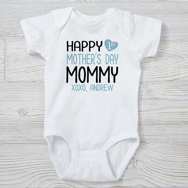 Personalized Baby Onesie Our First Mother's Day XOXO
