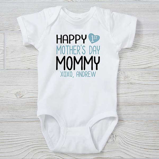 Personalized Baby Onesie Our First Mother's Day XOXO