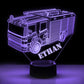 Personalized 7/16 Color Changing Fire Truck 3D Illusion Led Lamp