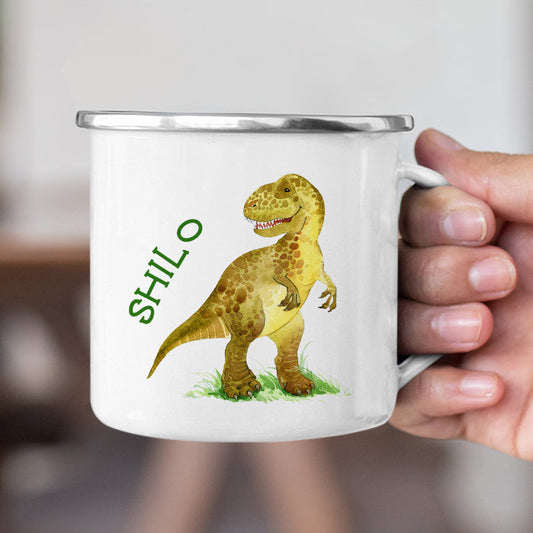 Personalized Multi Colors Rim Enamel Dinosaur Mug | 22112823