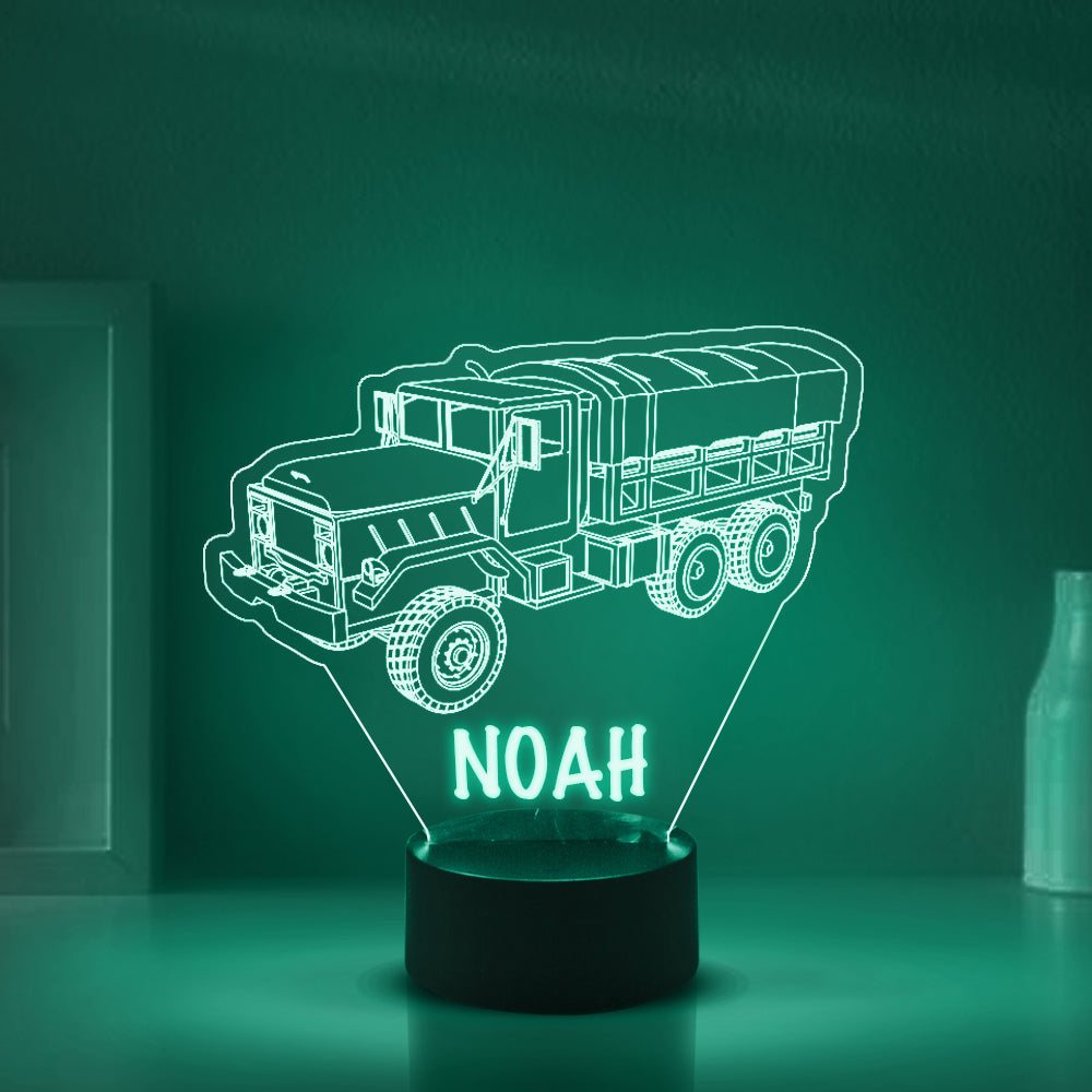 Personalized 7/16 Colors Changing Led Night Light Heavy Truck