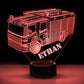 Personalized 7/16 Color Changing Fire Truck 3D Illusion Led Lamp