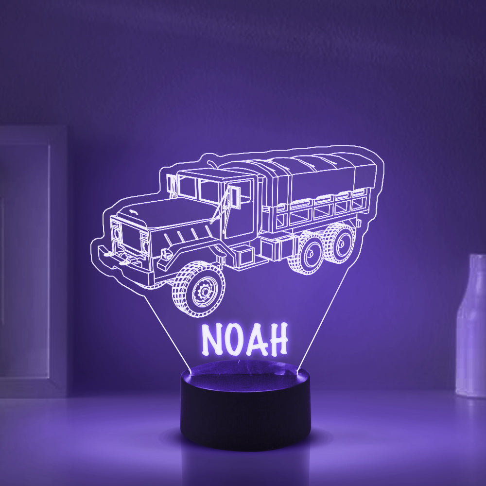 Personalized 7/16 Colors Changing Led Night Light Heavy Truck