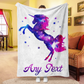 Custom Galaxy Unicorn With Name Blanket
