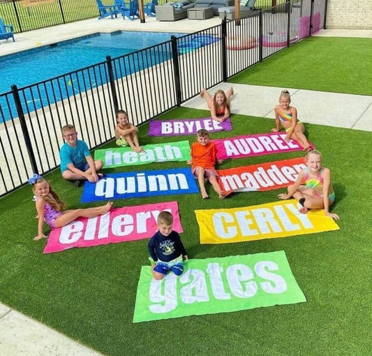 Personalized Beach Towel Solid Bolds