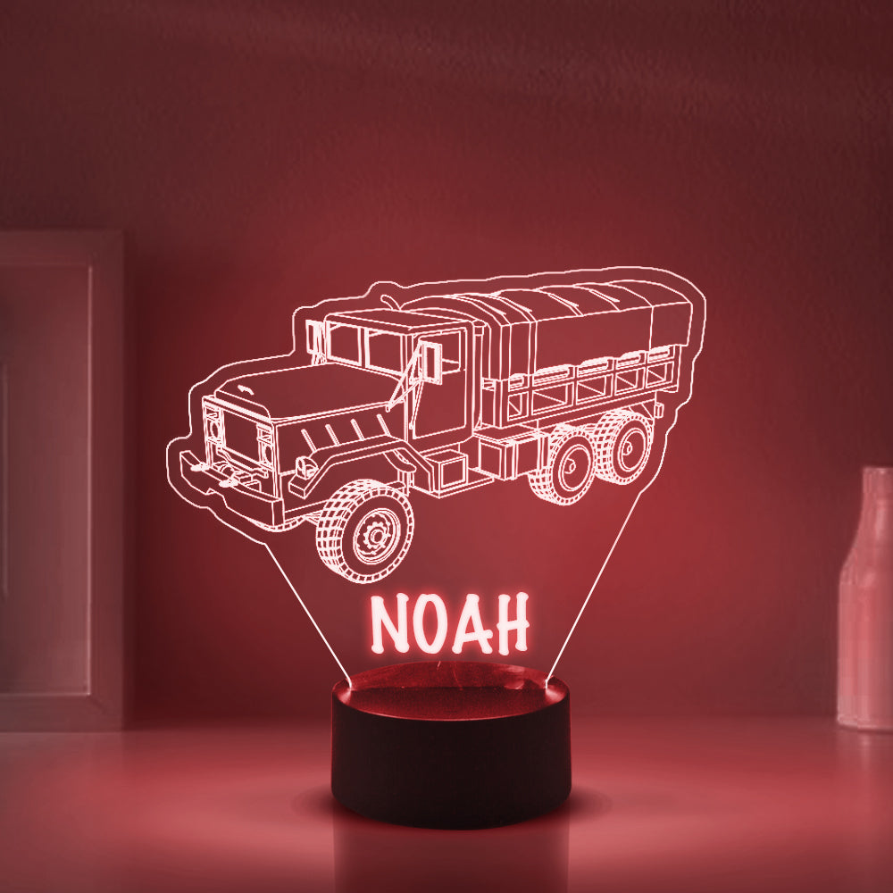 Personalized 7/16 Colors Changing Led Night Light Heavy Truck