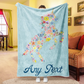 Custom Flower Unicorn With Name Blanket