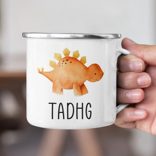 Personalized Multi Colors Rim Enamel Dinosaur Mug | 22112826