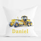 Personalized Baby Kids Throw Pillow Water Color Truck
