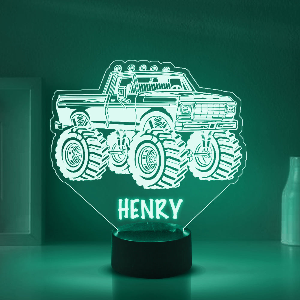 Personalized 7/16 Colors Changing Led Night Light Monster Truck