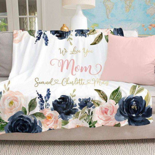Personalized Flora Mom/Nana/Auntie We Love You Blanket ｜11042201