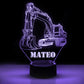 Personalized 7/16 Color Changing Excavator 3D Illusion Led Lamp