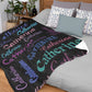 Personalized Name Arrange Word Art Multi Colors Fleece Blanket