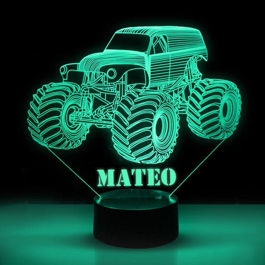 Personalized 7/16 Color Changing Sand Car 3D Illusion Led Lamp