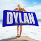 Personalized Beach Towel Solid Bolds With Message