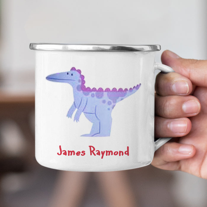 Personalized Multi Colors Rim Enamel Dinosaur Mug | 22112828