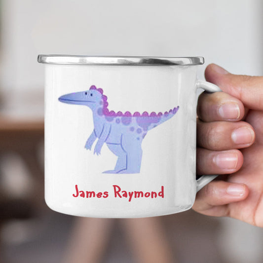 Personalized Multi Colors Rim Enamel Dinosaur Mug | 22112828