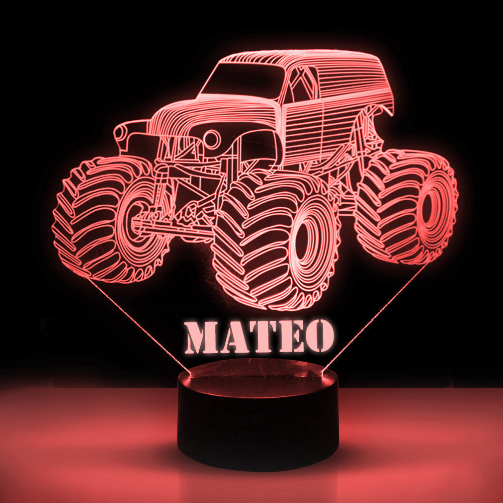 Personalized 7/16 Color Changing Sand Car 3D Illusion Led Lamp