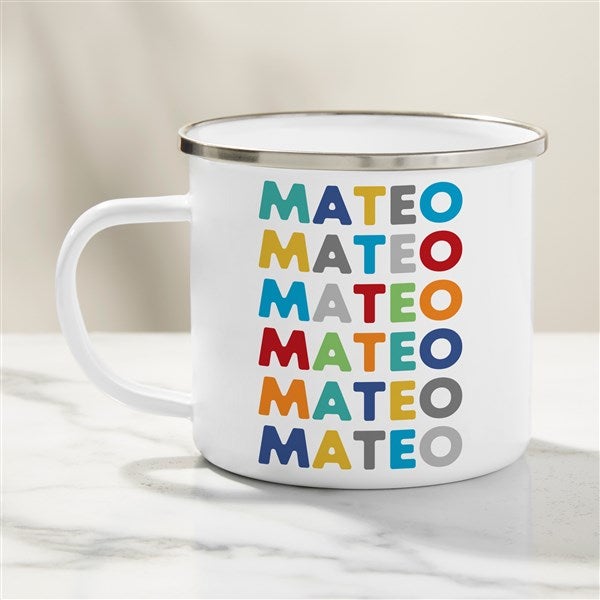 Personalized Enamel Vibrant Name Mug