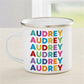 Personalized Enamel Vibrant Name Mug