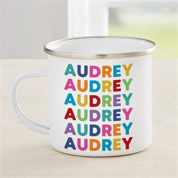 Personalized Enamel Vibrant Name Mug