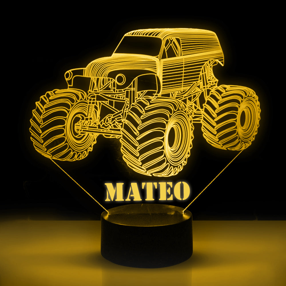 Personalized 7/16 Color Changing Sand Car 3D Illusion Led Lamp