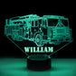 Personalized 7/16 Color Changing Long Truck 3D Illusion Led Lamp