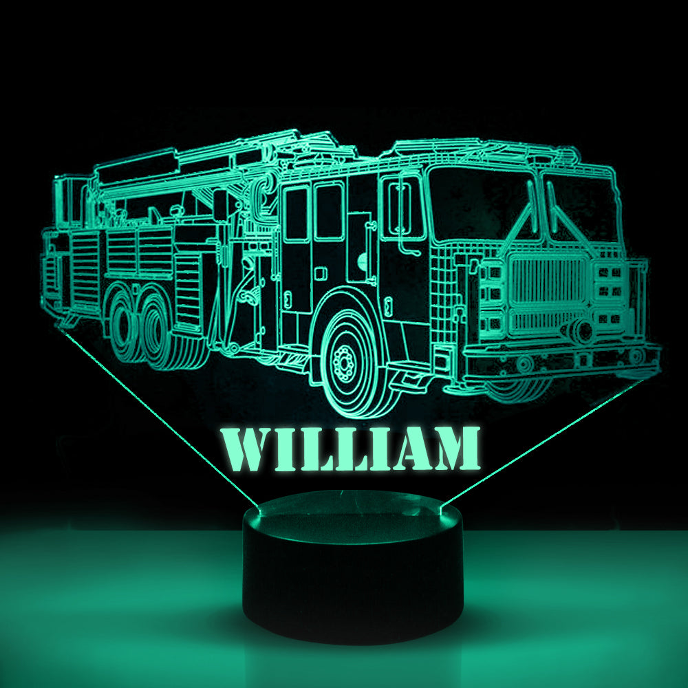 Personalized 7/16 Color Changing Long Truck 3D Illusion Led Lamp