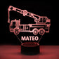 Personalized 7/16 Color Changing Crane Truck 3D Illusion Led Lamp 22120602