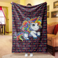 Custom Unicorn Colorful Name Blankets