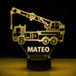 Personalized 7/16 Color Changing Crane Truck 3D Illusion Led Lamp 22120602