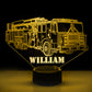 Personalized 7/16 Color Changing Long Truck 3D Illusion Led Lamp