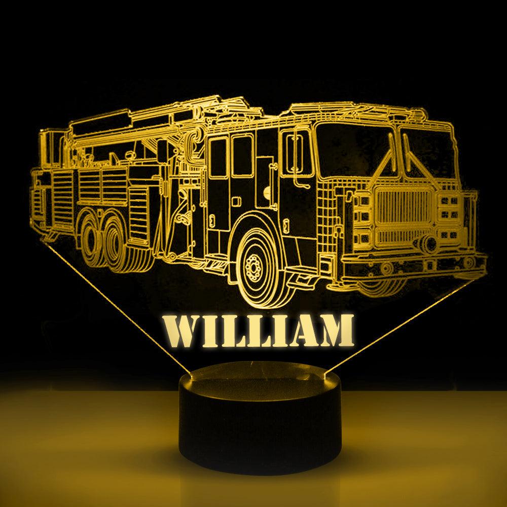 Personalized 7/16 Color Changing Long Truck 3D Illusion Led Lamp