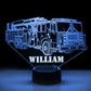 Personalized 7/16 Color Changing Long Truck 3D Illusion Led Lamp
