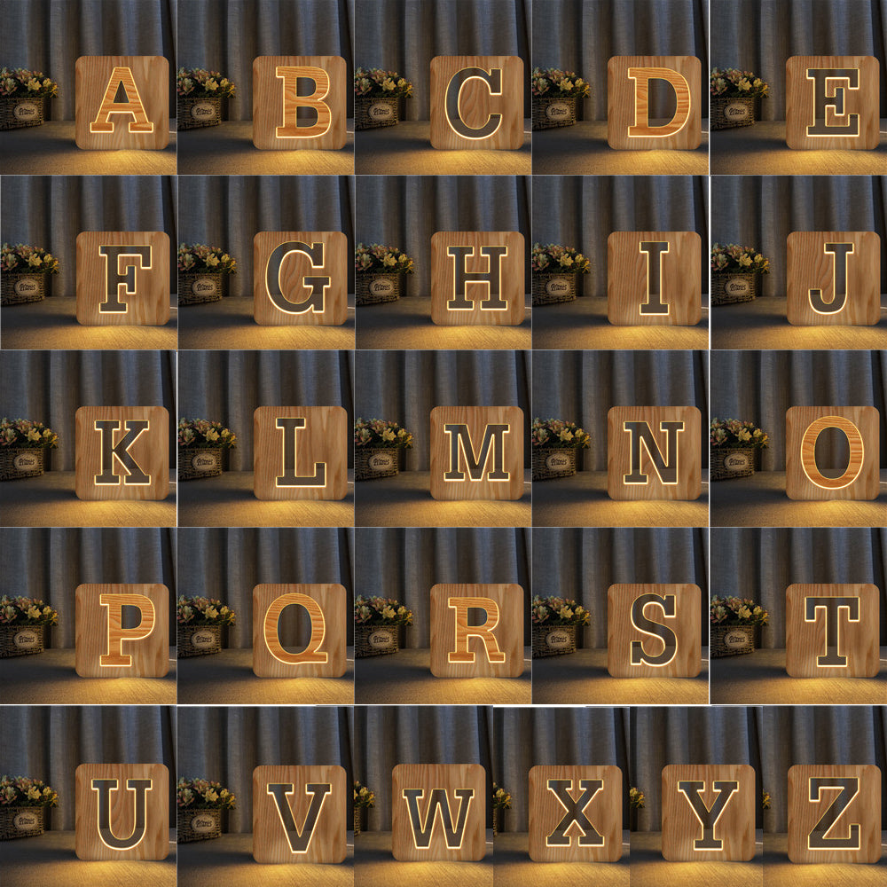 Wood Alphabet Light