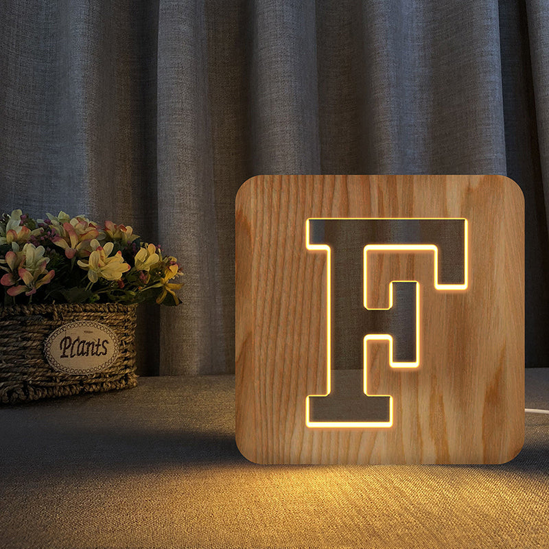 Wood Alphabet Light
