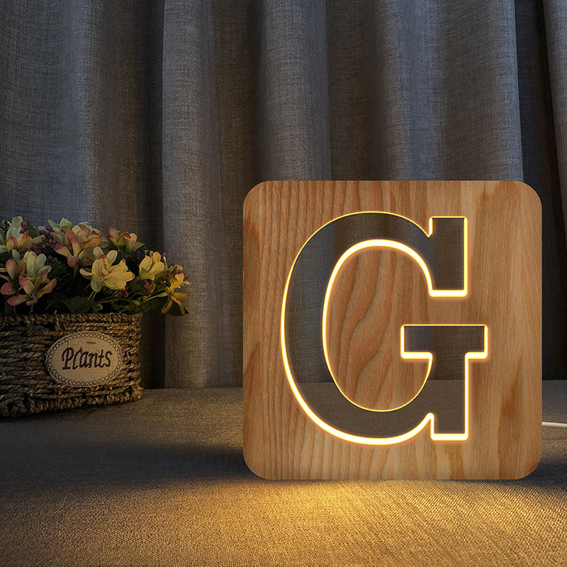 Wood Alphabet Light
