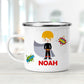 Personalized Super Hero Enamel Mug