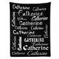 Personalized Name Arrange Word Art Multi Colors Fleece Blanket