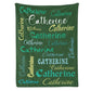 Personalized Name Arrange Word Art Multi Colors Fleece Blanket