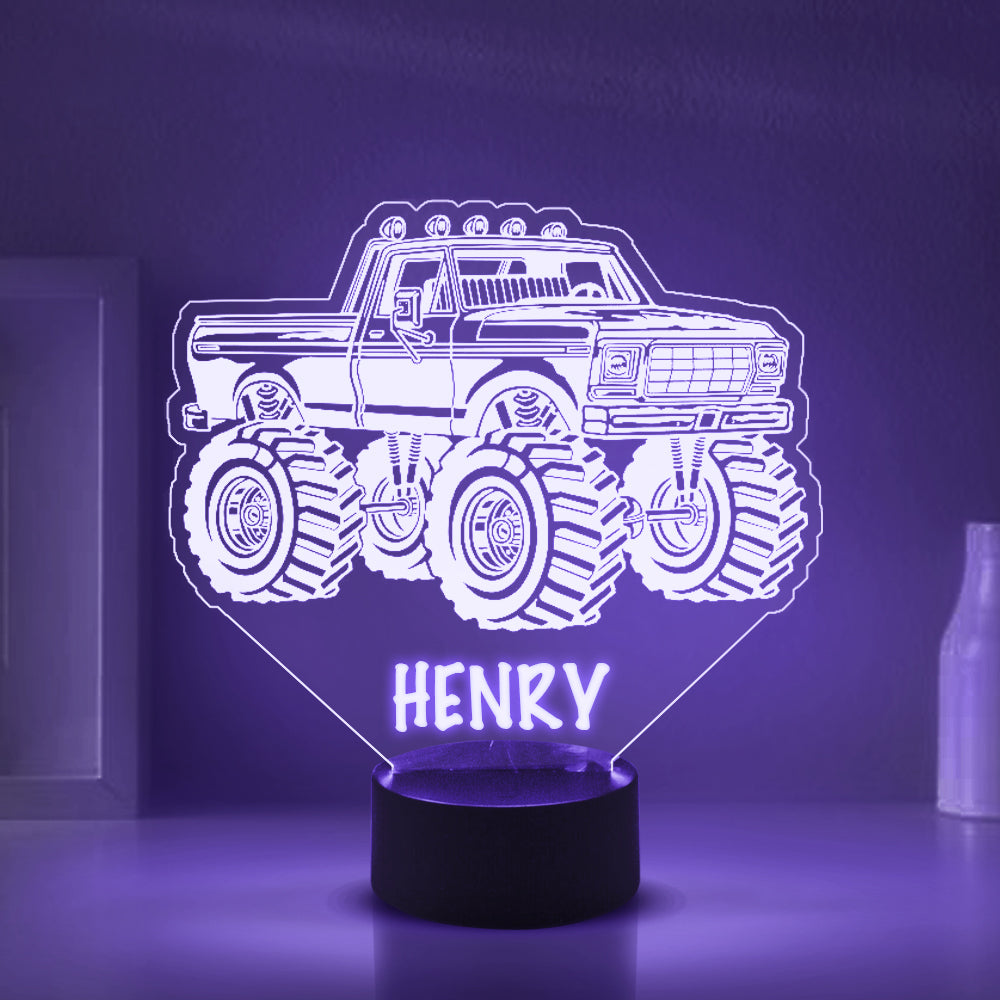 Personalized 7/16 Colors Changing Led Night Light Monster Truck