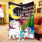 Personalized Magical Unicorn Fleece Blanket 03