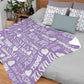 Personalized Name Arrange With Heart Word Art Multi Colors Fleece Blanket