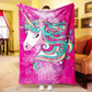 Personalized Magical Unicorn Fleece Blanket 07