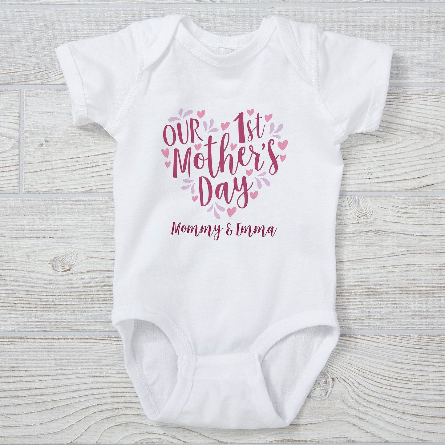 Personalized Baby Onesie Our First Mother's Day Mom&Me