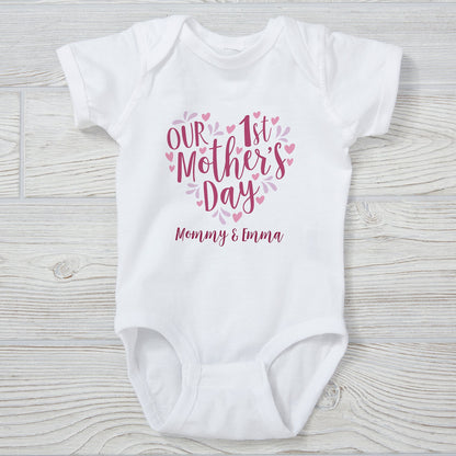 Personalized Baby Onesie Our First Mother's Day Mom&Me